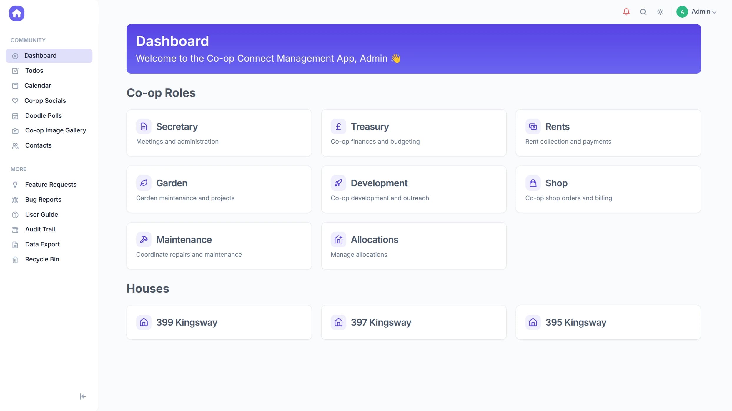Co-op Connect Management Platform